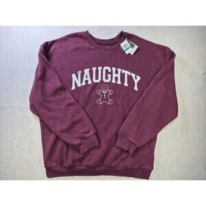 Oversized Sweatshirt Christmas Burgundy sz XL #2185